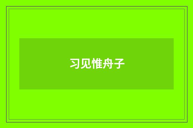 习见惟舟子