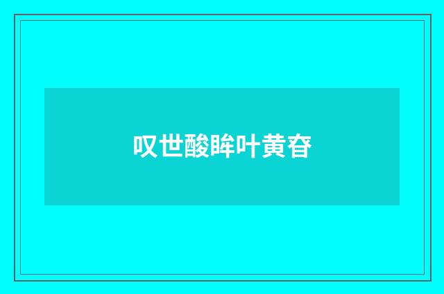 叹世酸眸叶黄昚