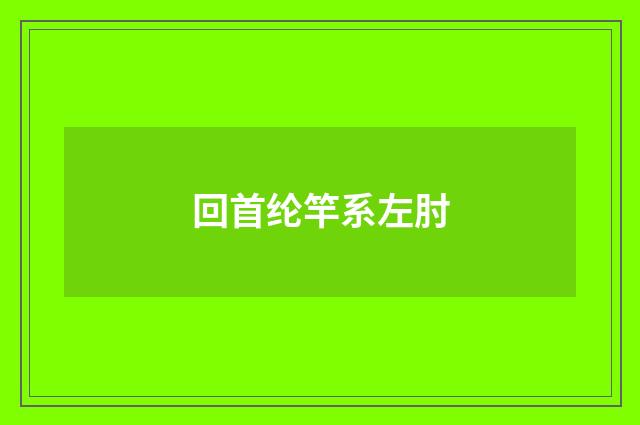 回首纶竿系左肘