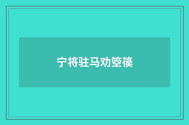 宁将驻马劝箜篌