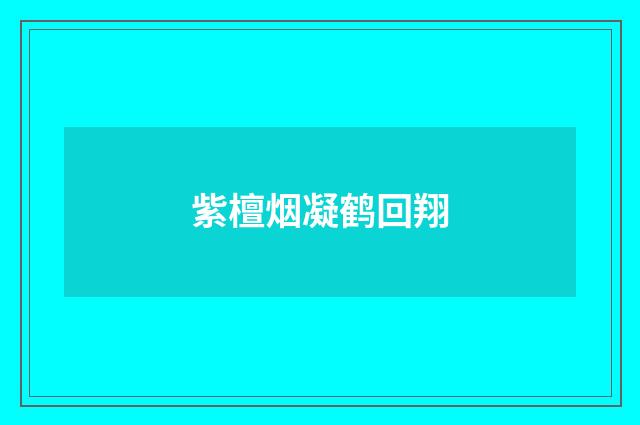 紫檀烟凝鹤回翔