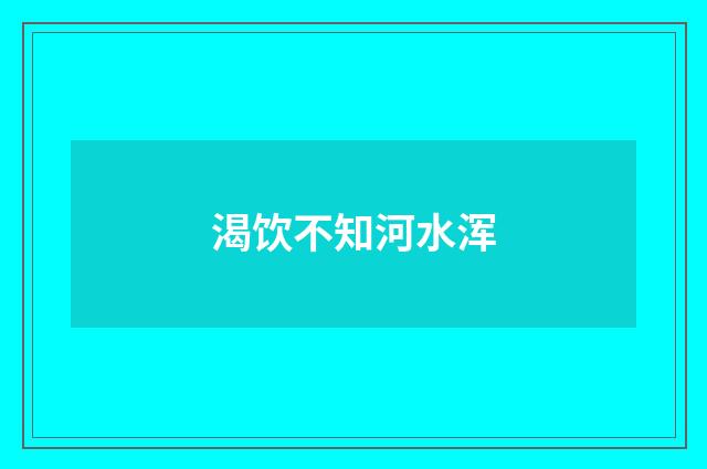 渴饮不知河水浑