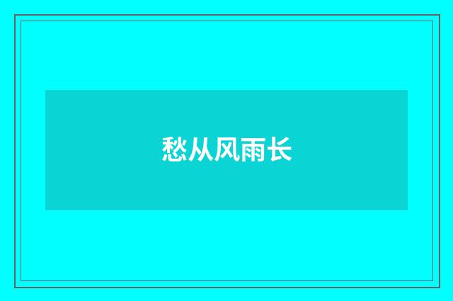 愁从风雨长