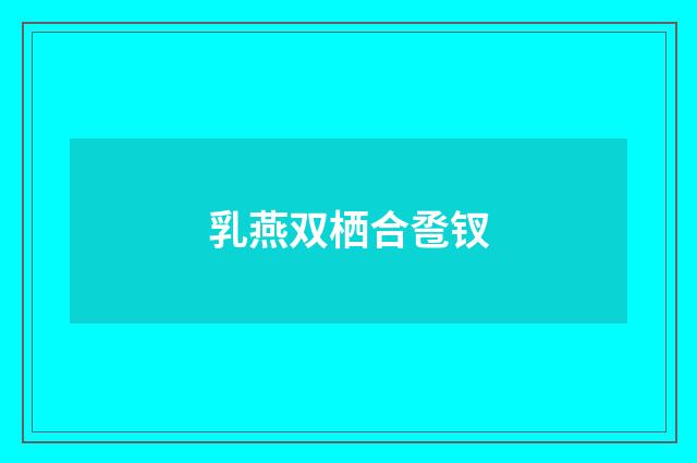 乳燕双栖合卺钗