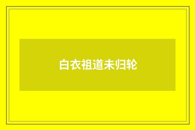 白衣祖道未归轮