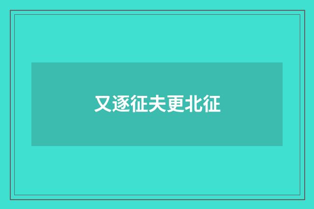 又逐征夫更北征