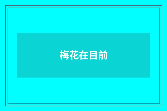 梅花在目前