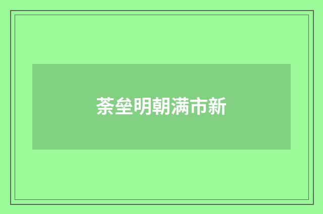 荼垒明朝满市新