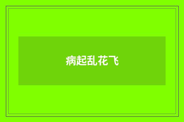 病起乱花飞