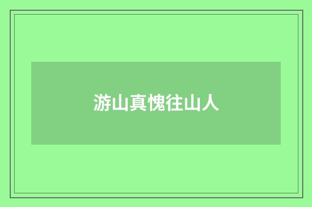 游山真愧往山人