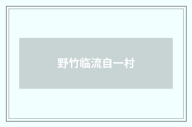 野竹临流自一村