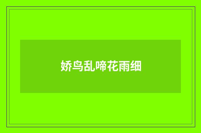 娇鸟乱啼花雨细