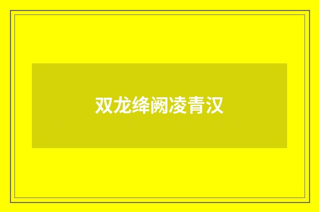 双龙绛阙凌青汉