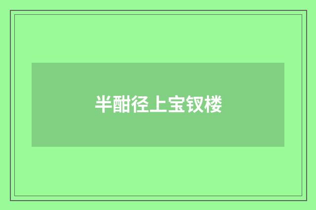 半酣径上宝钗楼