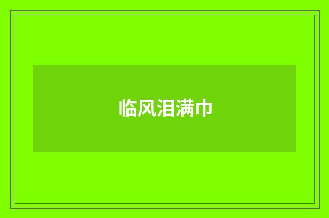 临风泪满巾