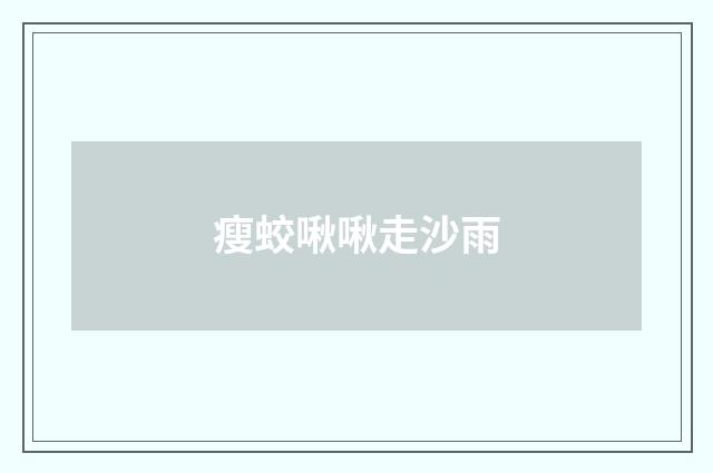 瘦蛟啾啾走沙雨