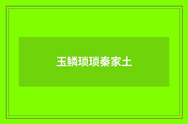 玉鳞琐琐秦家土