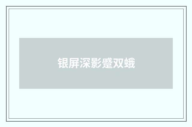 银屏深影蹙双蛾