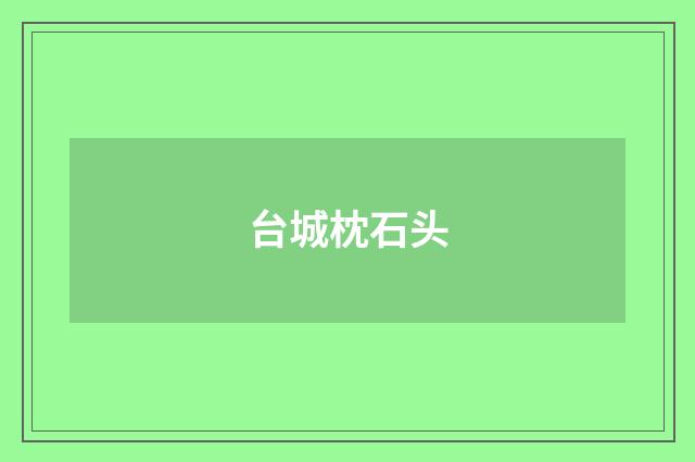 台城枕石头