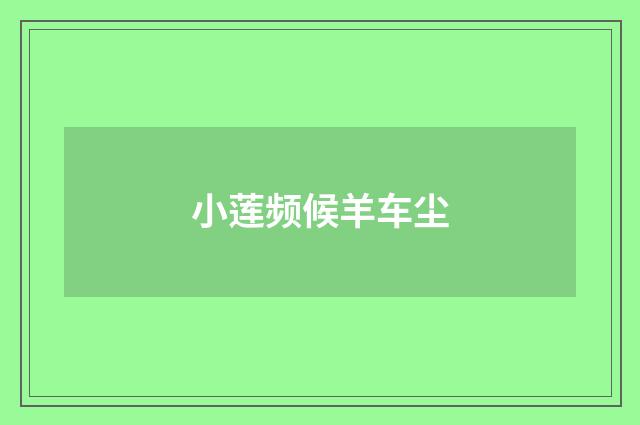 小莲频候羊车尘