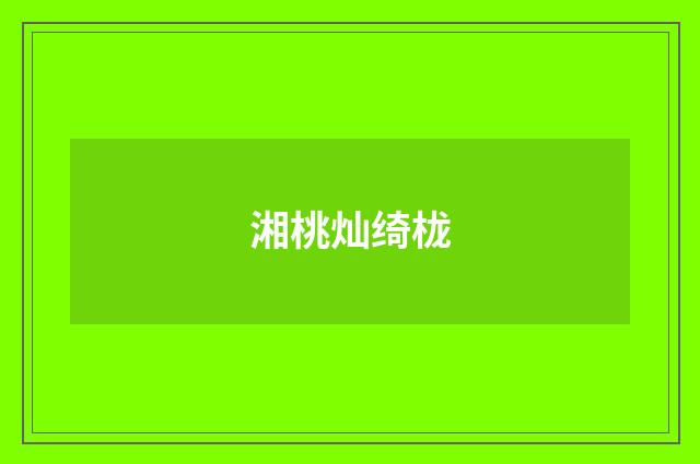 湘桃灿绮栊