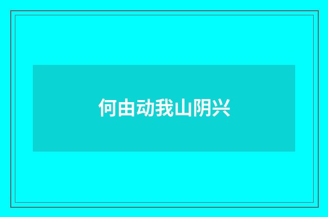 何由动我山阴兴