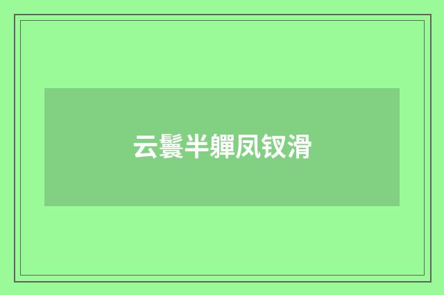 云鬟半軃凤钗滑