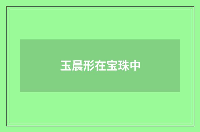 玉晨形在宝珠中