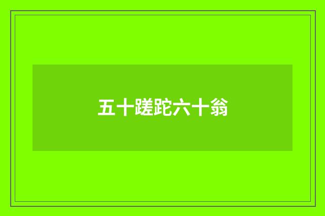 五十蹉跎六十翁