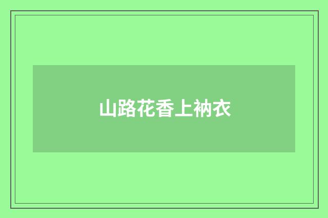 山路花香上衲衣