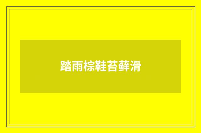 踏雨棕鞋苔藓滑