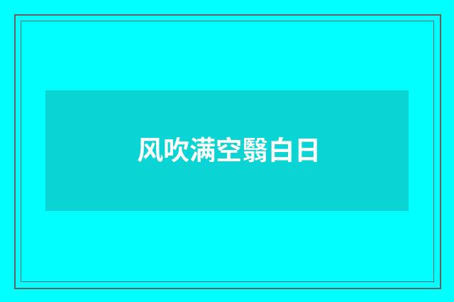 风吹满空翳白日
