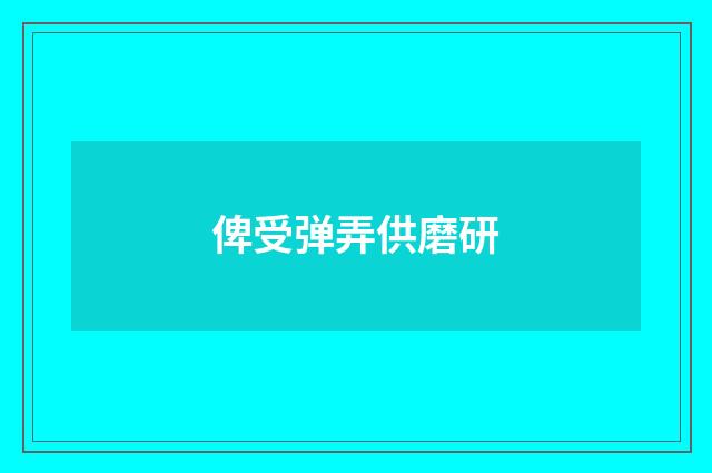 俾受弹弄供磨研