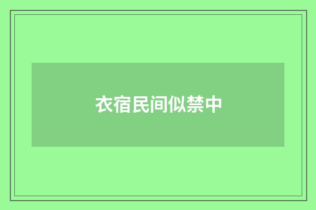 衣宿民间似禁中