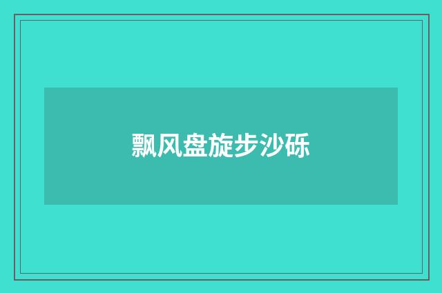 飘风盘旋步沙砾