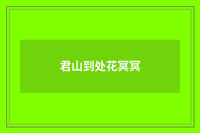 君山到处花冥冥