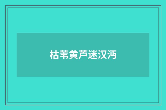 枯苇黄芦迷汉沔