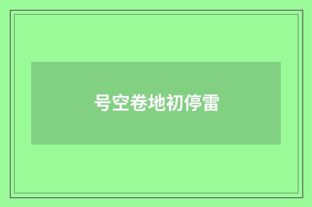 号空卷地初停雷