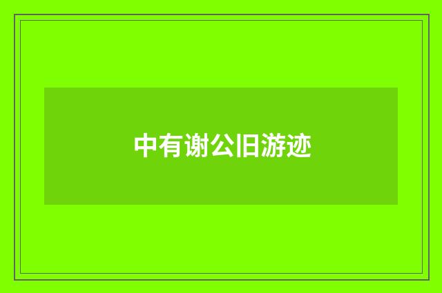 中有谢公旧游迹