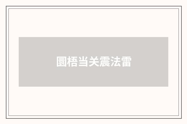 圜梧当关震法雷