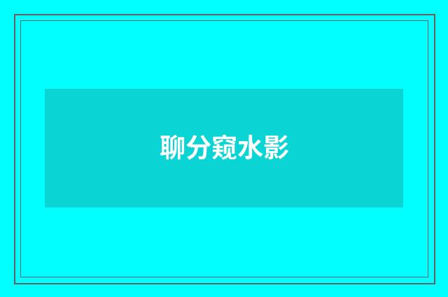 聊分窥水影