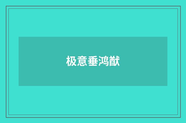 极意垂鸿猷