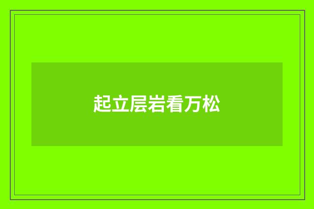 起立层岩看万松
