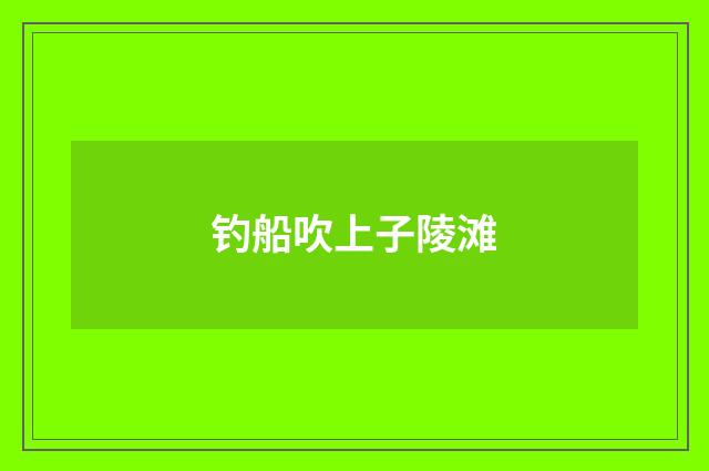 钓船吹上子陵滩