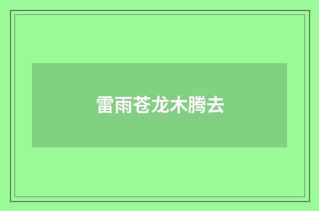 雷雨苍龙木腾去