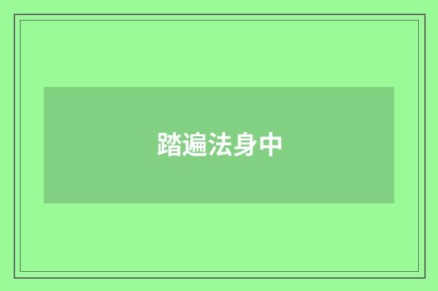 踏遍法身中