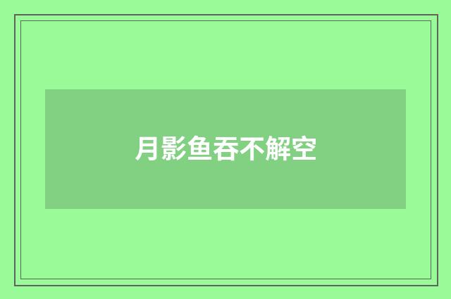 月影鱼吞不解空