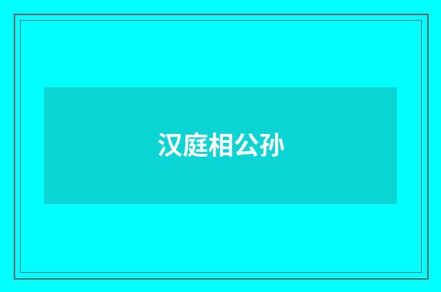 汉庭相公孙