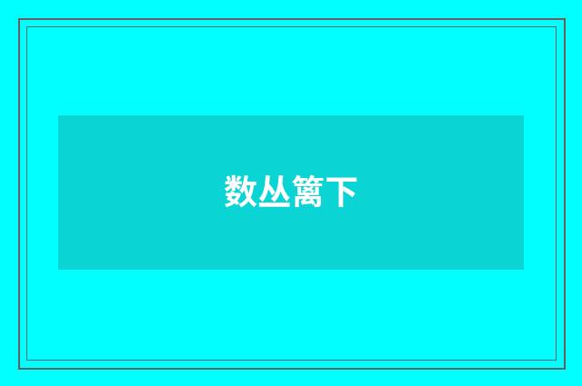 数丛篱下
