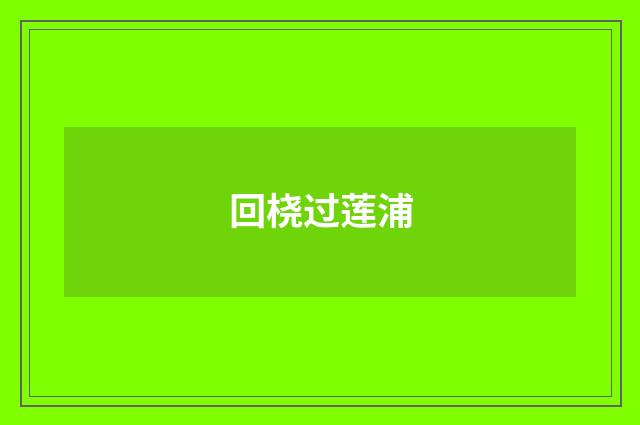 回桡过莲浦